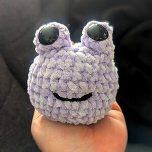 Handmade Plush Purple Frog Toy